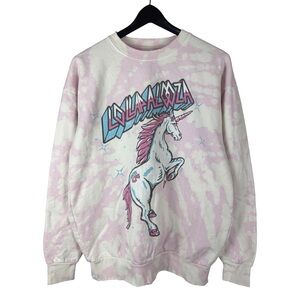 Mens Lollapalooza Music Festival Unicorn RARE Pullover Sweatshirt Size M